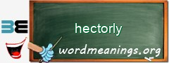 WordMeaning blackboard for hectorly